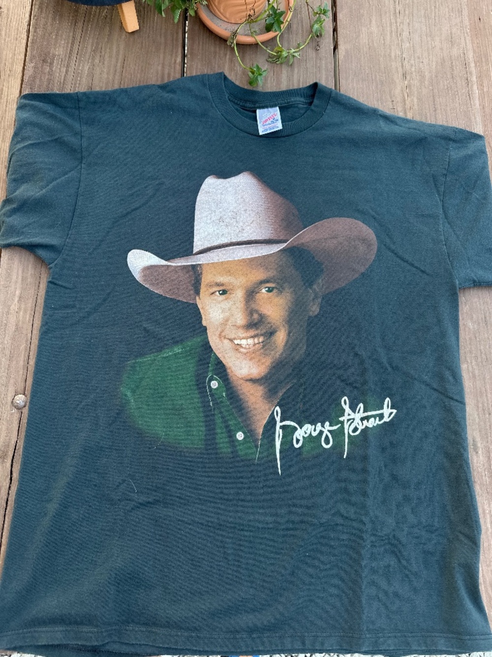 Vintage 90s George Strait T Shirt XL Black | Jerzees Country Music Graphic Tee